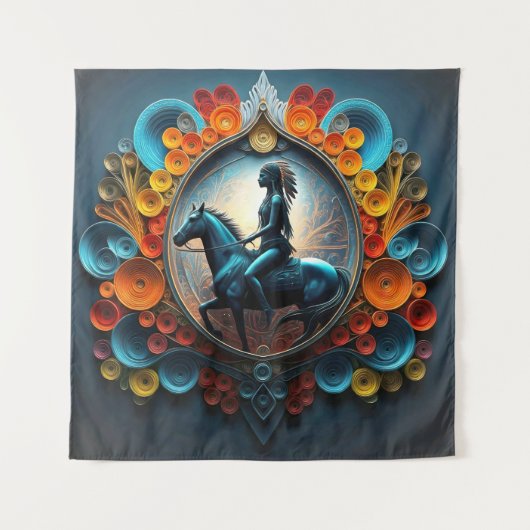 Native American Dreamscape Wandkleed (Voorkant)
