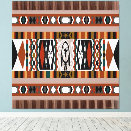 Native American Dreamweaver Canvas Print (Insitu (Houten vloer))