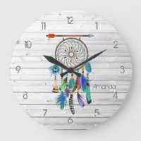 Native American Dreamweaver Large Clock