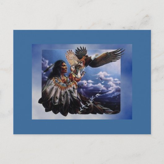 Native American Eagle Briefkaart (Voorkant)