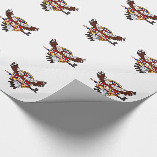 Native American Eagle Cadeaupapier (Hoek)
