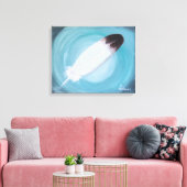 Native American Eagle Feather Turquoise Canvas Pr (Insitu (Woonkamer))