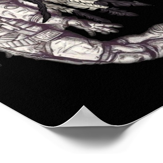 Native American erfgoed astronaut Poster (Hoek)