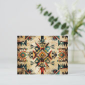 Native American Etnic Art Tribe Pattern  Briefkaart (Staand voorkant)