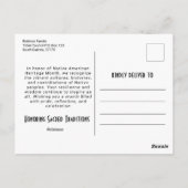 Native American Etnic Art Tribe Pattern  Briefkaart (Achterkant)