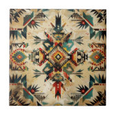 Native American Etnic Art Tribe Pattern Tegeltje (Voorkant)