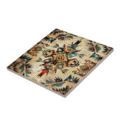 Native American Etnic Art Tribe Pattern Tegeltje (Zijkant)