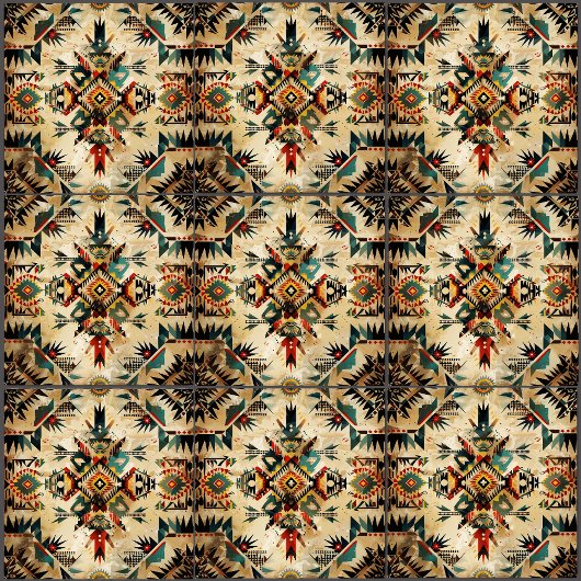 Native American Etnic Art Tribe Pattern Tegeltje