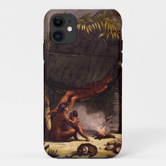 Native American Family under a Leaf Shelter (Colou Case-Mate iPhone Case (Achterkant)
