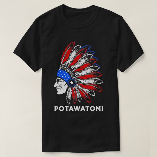 Native American For Men Potawatomi  T-shirt (Design voorkant)