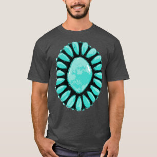 Native American Geïnspireerde Turquoise Jewelry Cl T-shirt