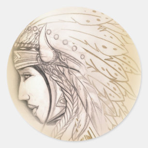 Native American Goddess Sticker