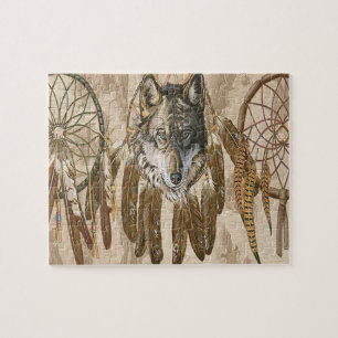 Native American Gray Wolf Legpuzzel
