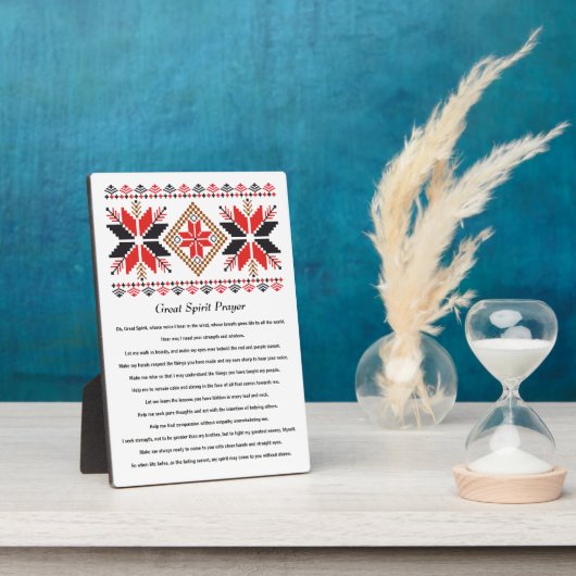 Native American Great Spirit Prayer Fotoplaat (Zijkant)