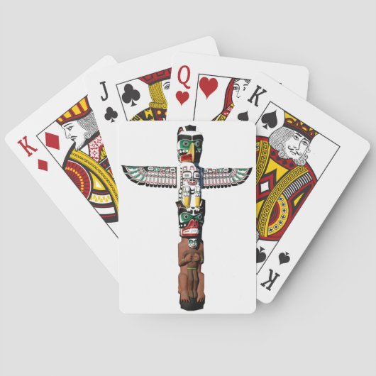 Native American Haida Totem Pole Card Deck Pokerkaarten (Achterkant)