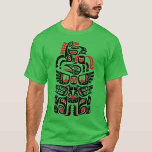Native American Haida Wolf Horse Bird Art T-shirt