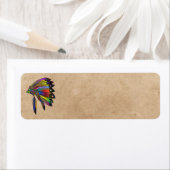 Native American Headdress Return Address Label (Insitu)