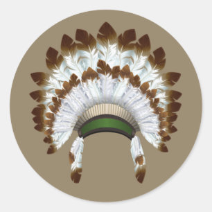 Native American Headdress Stickers