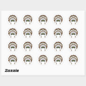 Native American Headdress Stickers (Vel)