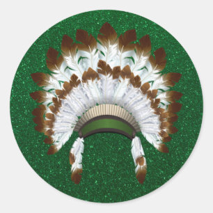 Native American Headdress Stickers