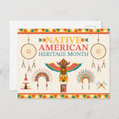 Native American Heritage Month 2025 Briefkaart (Voorkant / Achterkant)
