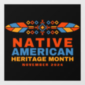 Native American Heritage Month 2025 Raamsticker (Vel)