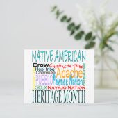 Native American Heritage Month Briefkaart (Staand voorkant)