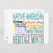 Native American Heritage Month Briefkaart (Voorkant / Achterkant)