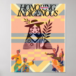 Native American Heritage Month Kaart Eer Native Poster