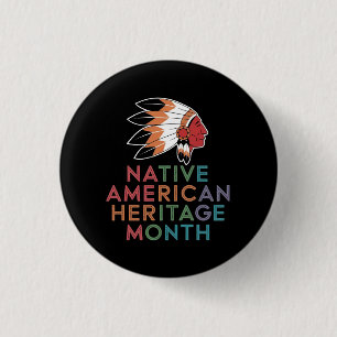 Native American Heritage Month voor cultuur Ronde Button 3,2 Cm