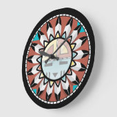 Native American Hopi Abstract Clock Design Grote Klok (Hoek)