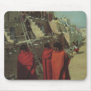 Native American, Hopi Pueblo door Louis Akin Muismat