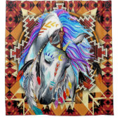 Native American Horse Douchegordijn (Voorkant)