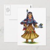 Native American in traditionele kleding Briefkaart (Voorkant / Achterkant)