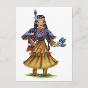  Native American in traditionele kleding Briefkaart