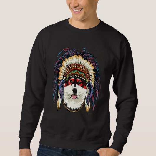Native American Indian Alaskan Malamute Indigenous Trui (Voorkant)