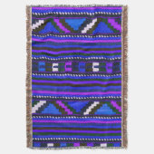 Native American Indian Blue texture design Deken (Voorkant Verticaal)