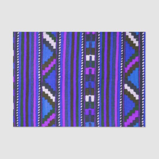Native American Indian Blue texture design Tissuepapier (Voorkant)