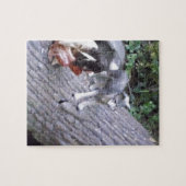 Native American Indian Boy met Wolf afbeelding Legpuzzel (Horizontaal)