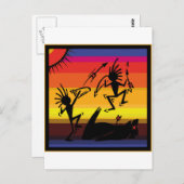 Native American Indian Cave Art Briefkaart (Voorkant / Achterkant)