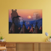 Native American Indian Chief Canvas Afdruk (Insitu (Woonkamer))