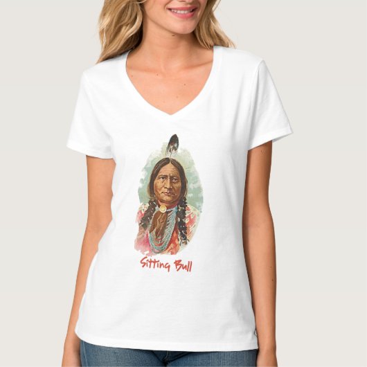 Native American Indian Chief Plays T-shirt (Voorkant)