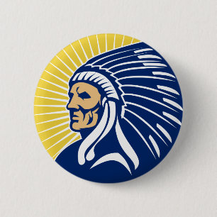 Native American Indian Chief Ronde Button 5,7 Cm