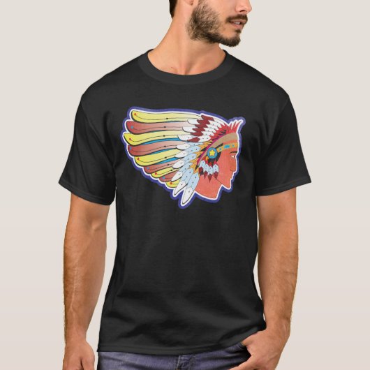Native American Indian Chief T-shirt (Voorkant)