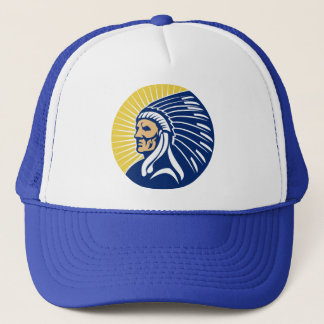 Native American Indian Chief Trucker Pet