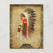 Native American Indian Princess Briefkaart (Voorkant)