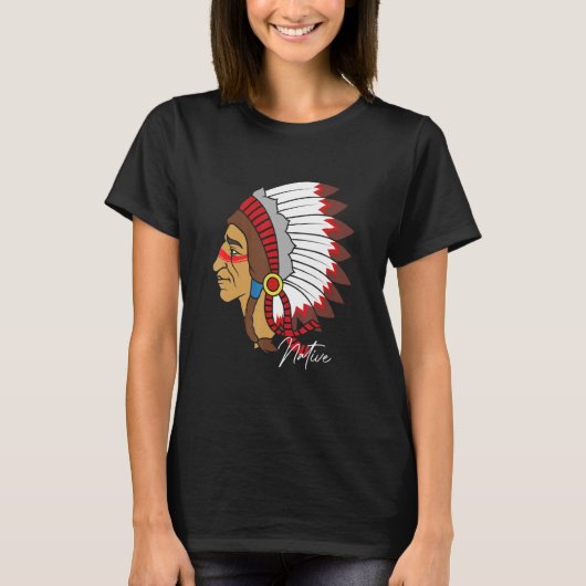 Native American Indian Tribe Warrior Pride T-shirt (Voorkant)