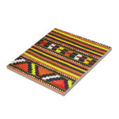 Native American Indian yellow design Tegeltje (Zijkant)