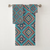 Native American Indians Navajo Mosaic Pattern Bad Handdoek (Insitu)