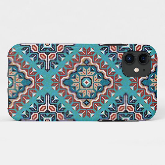 Native American Indians Navajo Mosaic Pattern Case-Mate iPhone Case (Achterkant (horizontaal))
